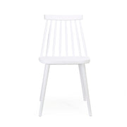 Farmhouse Spindle Back Dining Chairs, Set Of 2, White